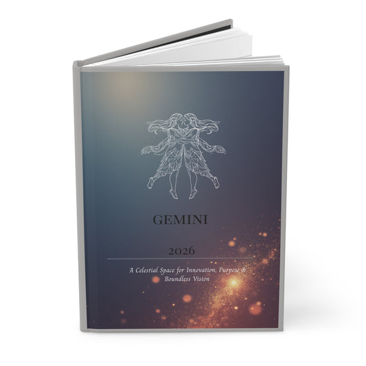 Gemini 2026 Zodiac Hardcover Journal | Gemini Birthday Gift | Meditatio Journal