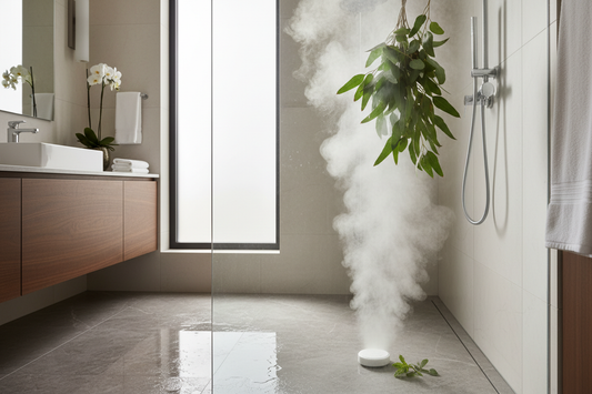 showering with eucalyptus shower steamer