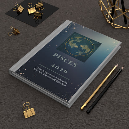 Pisces 2026 Hardcover Journal — Astrological Planner & Guided Reflection Notebook
